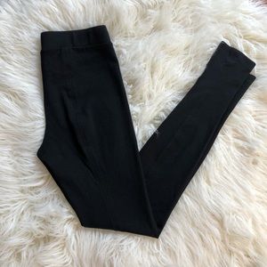 Vince Sz Sm Black Back-Seam Elastic Waist Leggings